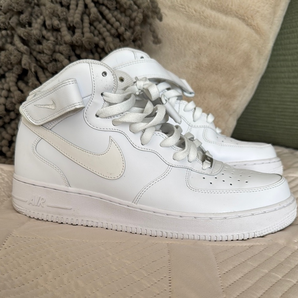 Nike White High-Top Air Force One Sneakers